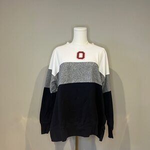 Color Block Crewneck Sweater